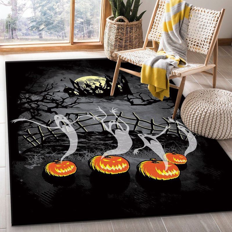 Ghosts Of Halloween Area Rug Living Room Rug Home Decor Floor Decor