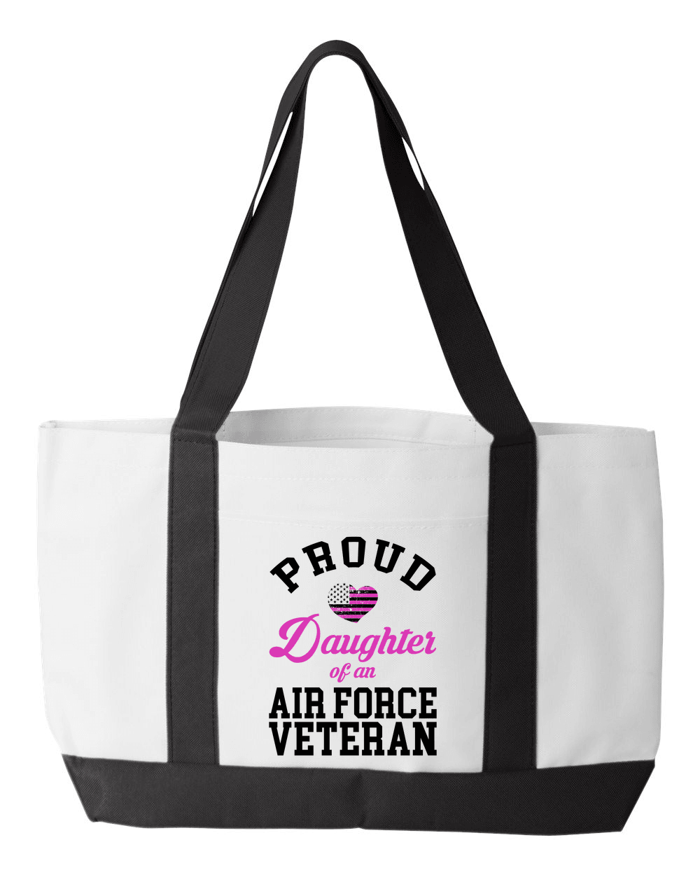 Proud Daughter Of An Air Force Veteran Canvas Totebag Gym / Beach / Pool Gear Bag