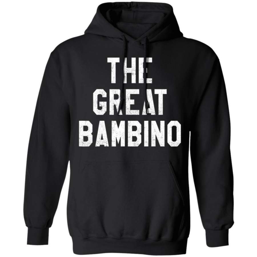 The Great Bambino Baseball Hitter Vintage Distressed Hoodie