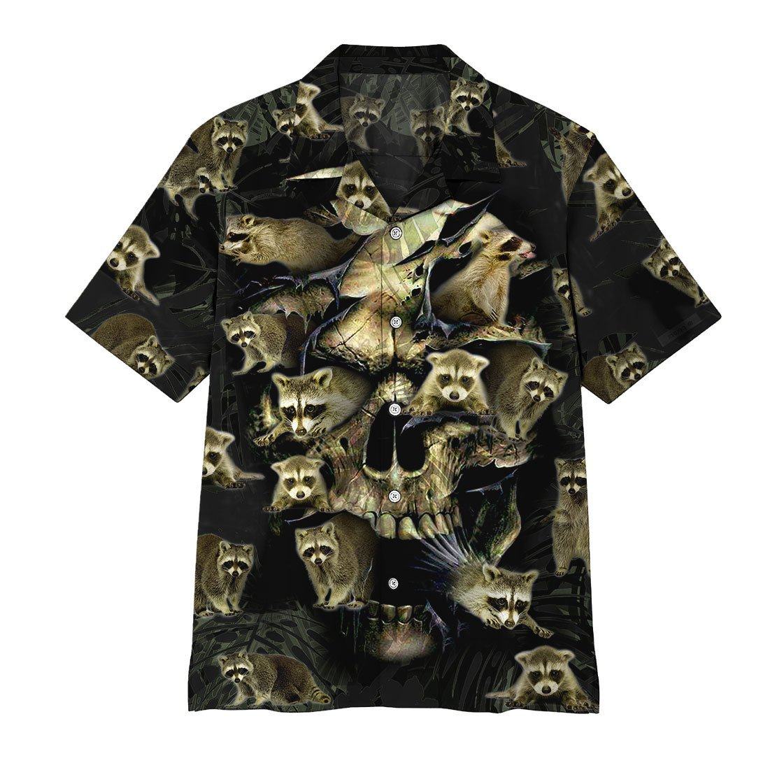 Raccoon Skull Aloha Hawaii Shirts For Men Women Ha8165