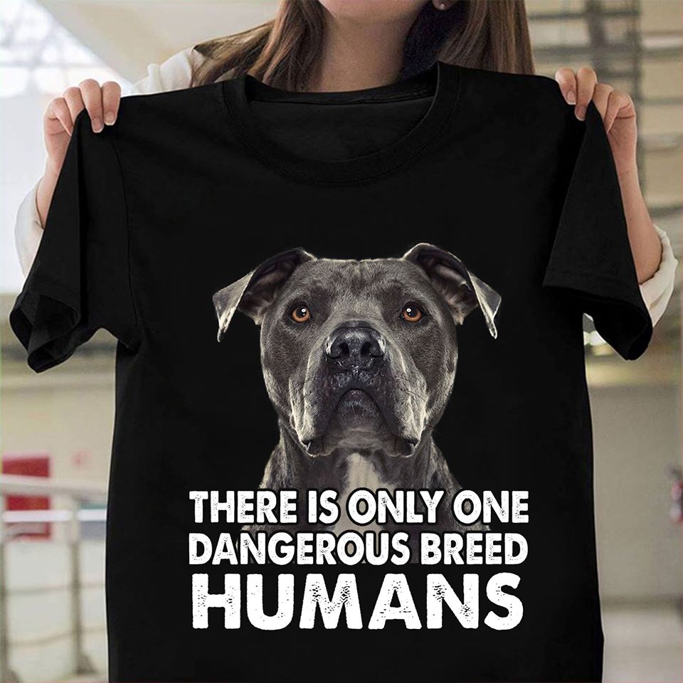 Pitbull There Is Only One Dangerous Breed Humans Standard Men T-Shirt