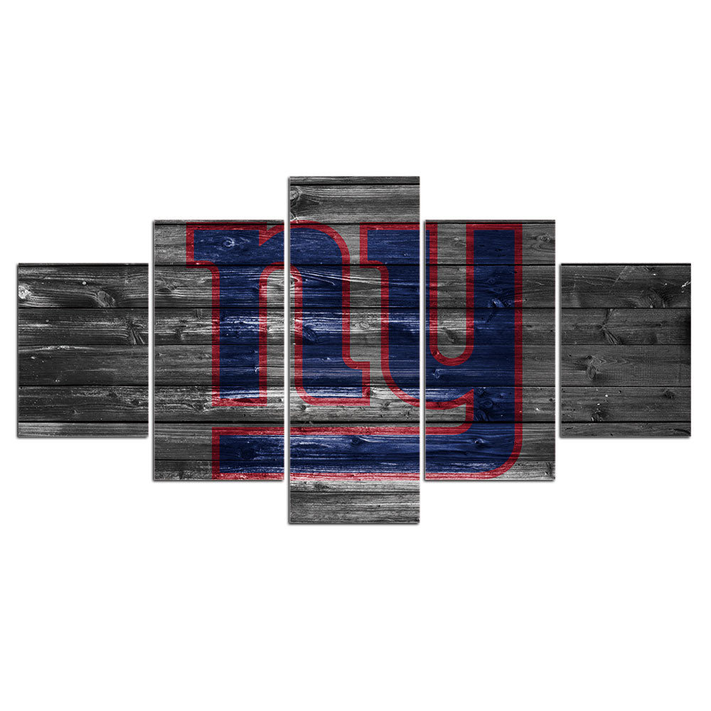 New York Giants Wall Decor Wooden No 2 Canvas Print