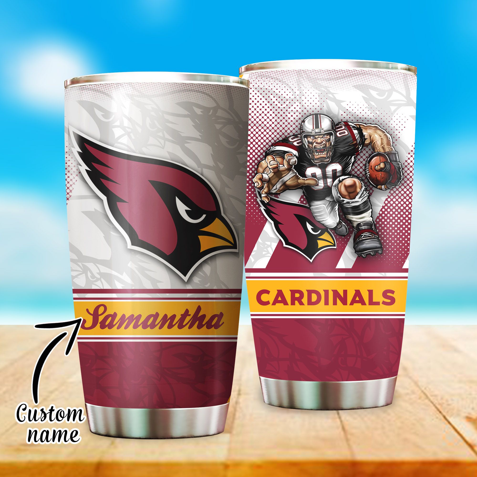 Arizona Cardinals Custom Name Tumbler 202 L1MTH0378