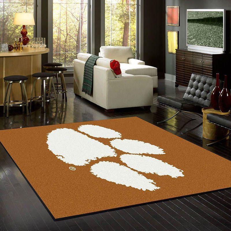 Clemson Tigers Area Rug, Football Floor Decor Rb7A8E7E6883