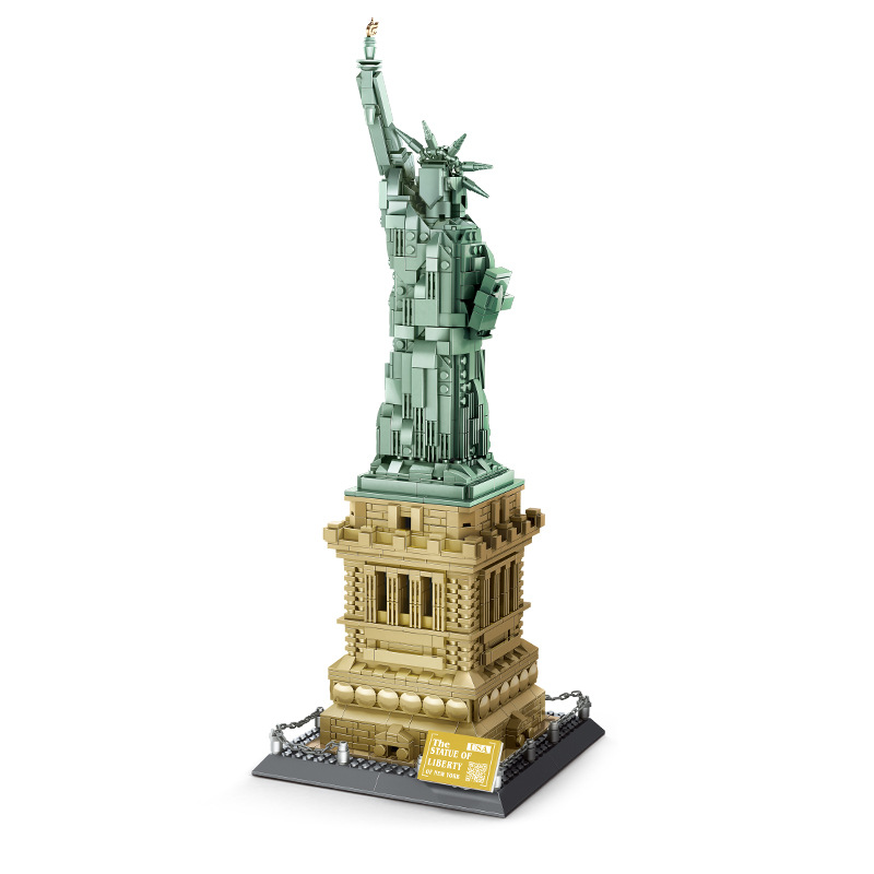 Wange World Architecture series Statue of Liberty Model Building Blocks set classic MOC City streetview Toys for children Gift alx