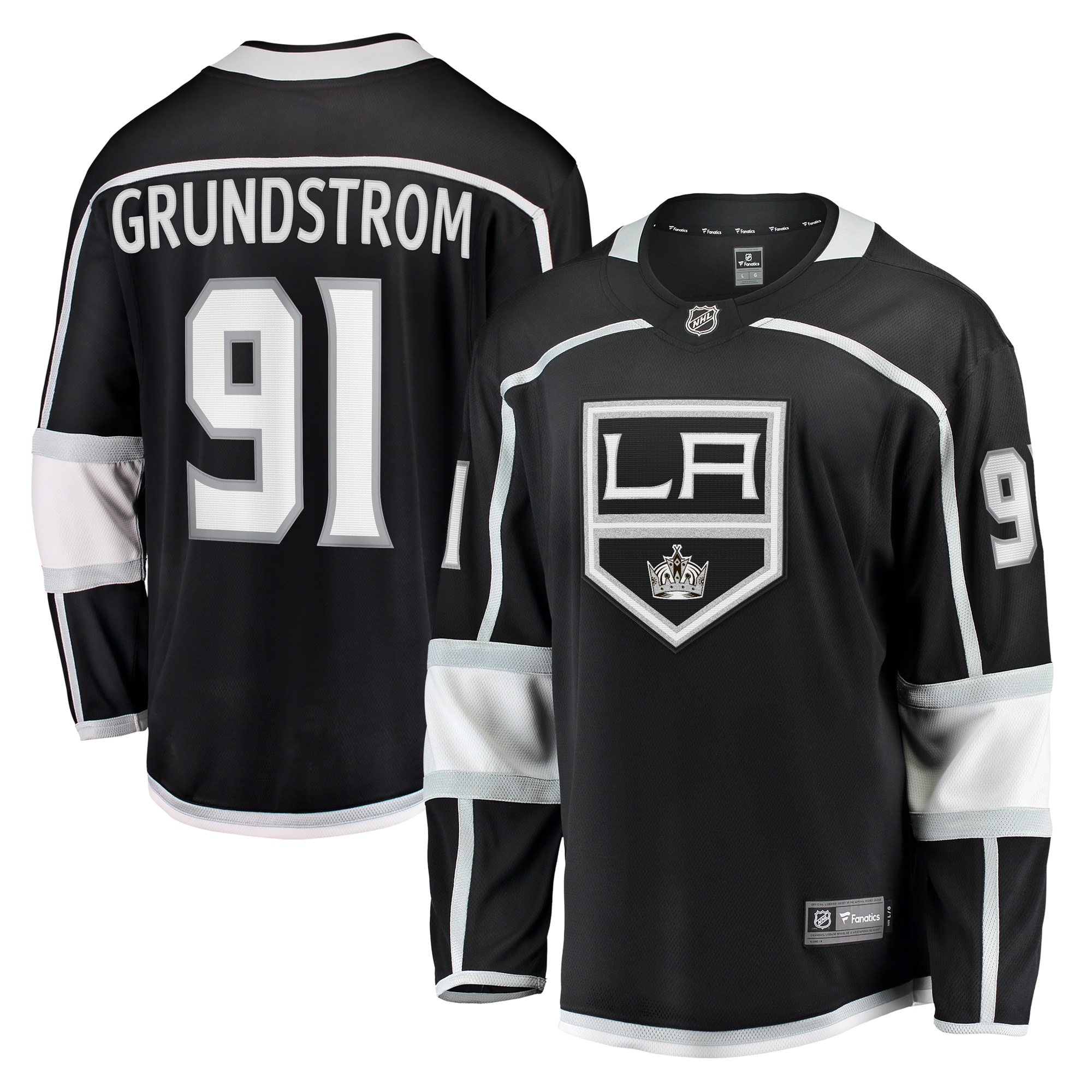 Carl Grundstrom Los Angeles Kings Branded Home Breakaway Player Jersey – Black