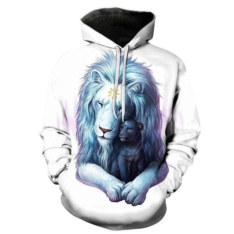 White Lion 3D Hoodie