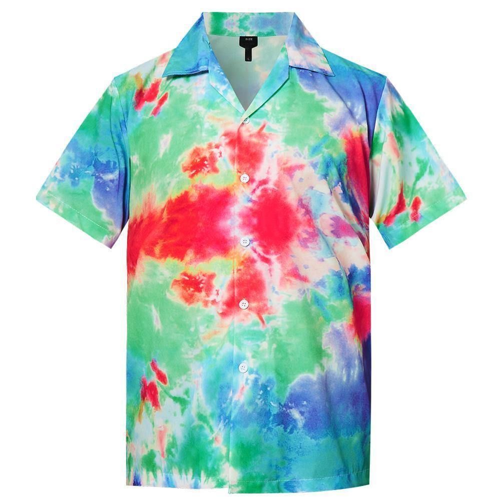 Discover Cool Mens Hawaii Shirt Colorful Tie Die Ha26862