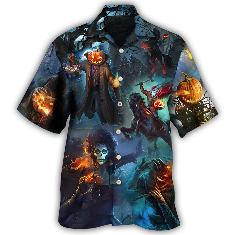 Halloween Skull Pumpkin Scary Sky Night Hawaii Shirt Ha110216