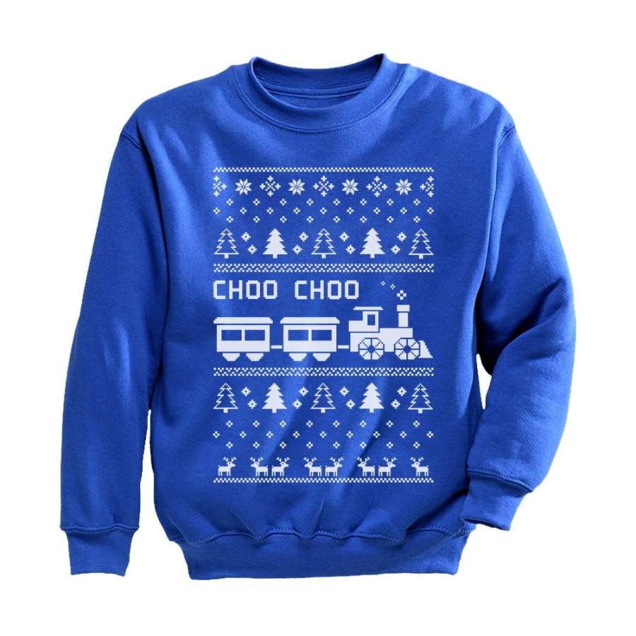 Choo Choo Train Children’s Ugly Christmas Sweater Cute Toddler/Kids Sweatshirt