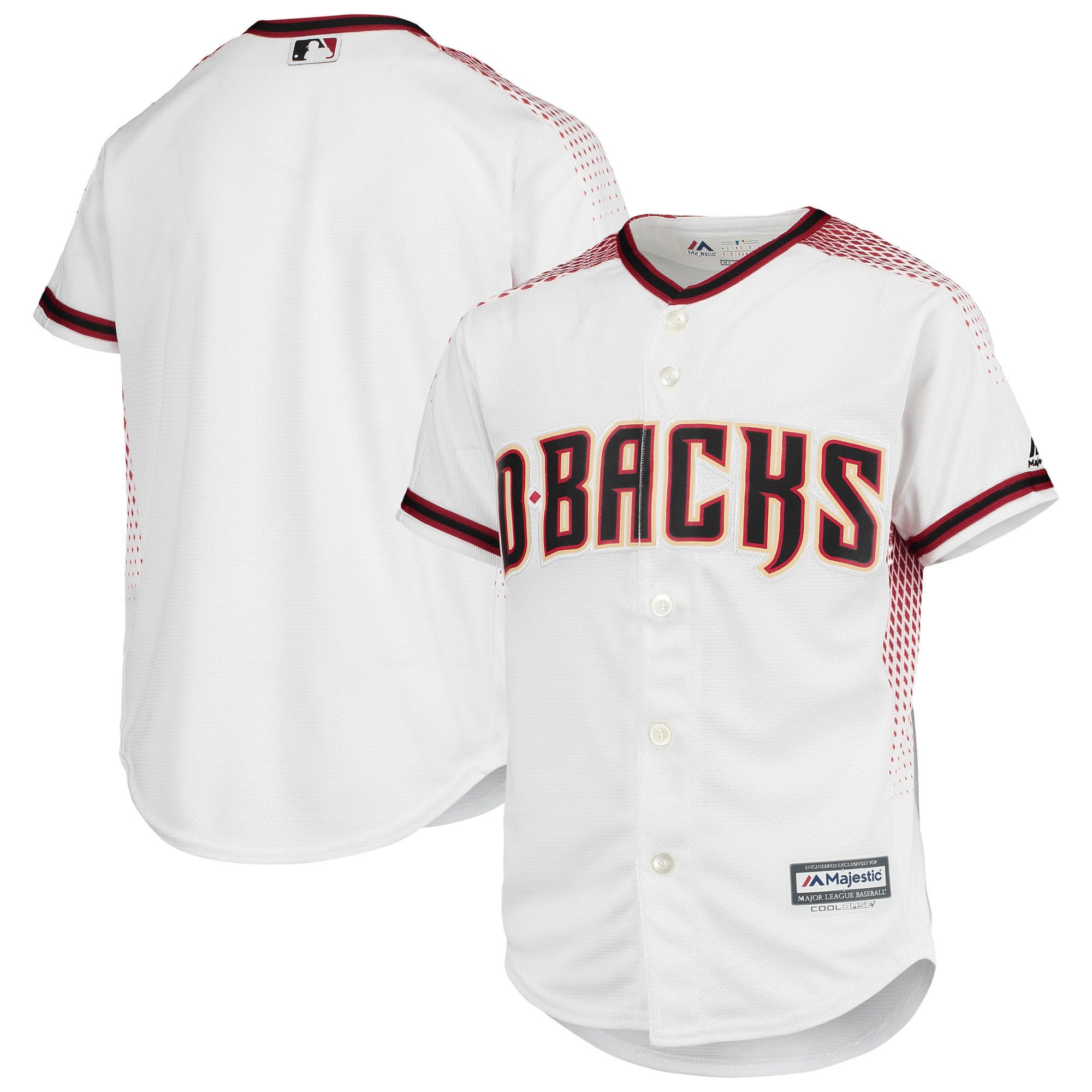 Arizona Diamondbacks Majestic Home Official Team Jersey – White MLB