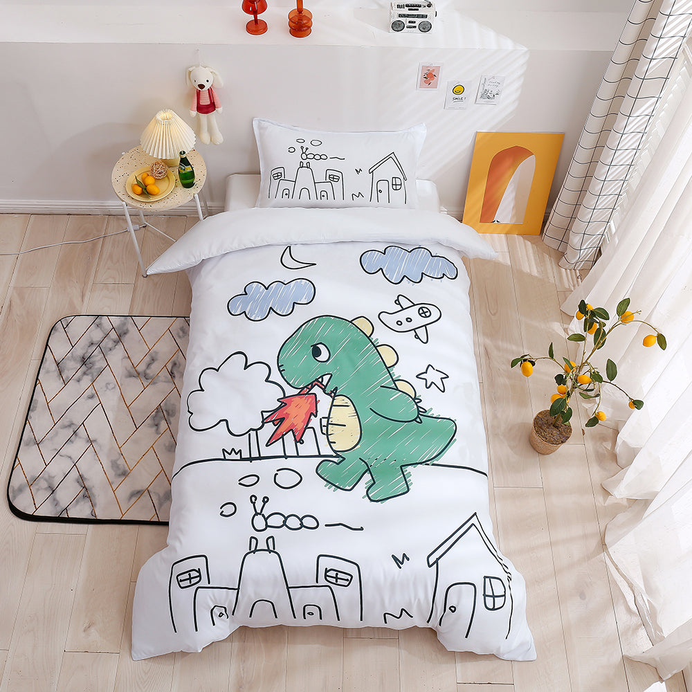 3D Cartoon Animal Dinosaur Quilt Cover Set Bedding Set Duvet Cover Pillowcases 167