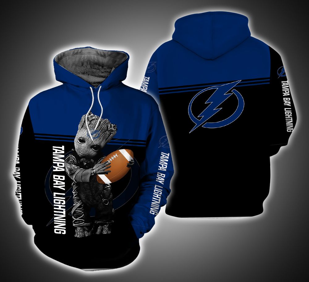 Tampa Bay Lightning Ft. Groot 3D Print Hoodie