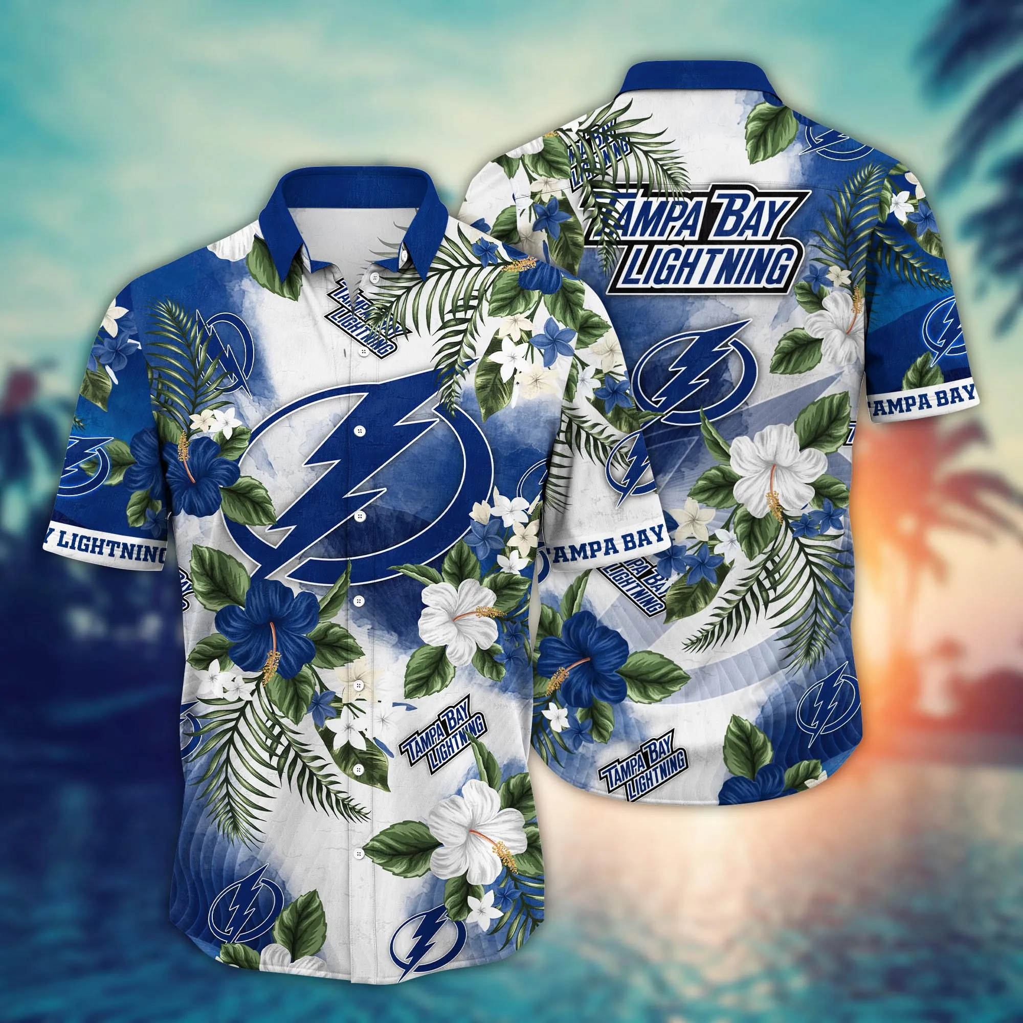 Tampa Bay Lightning Nhl Hawaiian Shirt Starry Nightstime Aloha Shirt