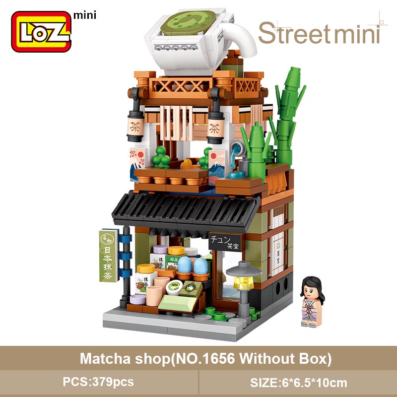 LOZ Mini small particle building blocks assembling toy puzzle mini Japanese shop street view kimono shop girl adult alx