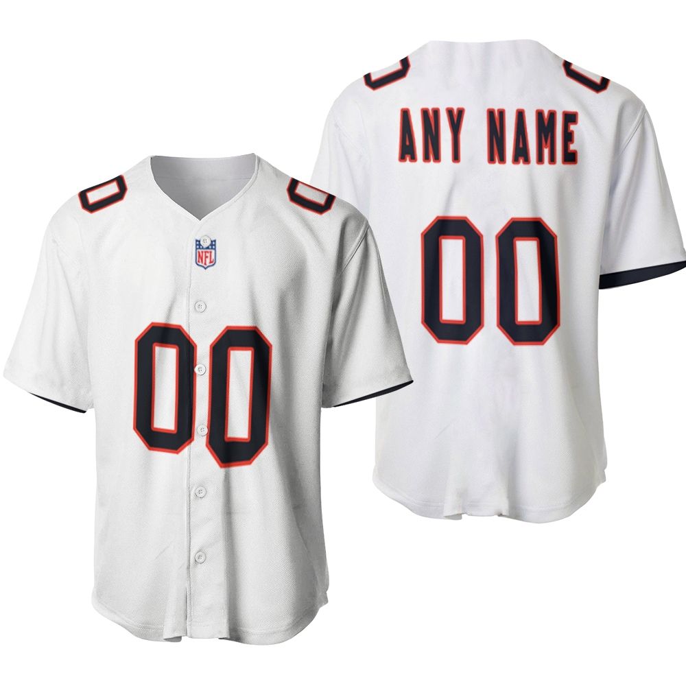 Chicago Bears NFL American Football Team Custom Game White 3D Designed Allover Custom Gift For Bears Fans Baseball Jersey