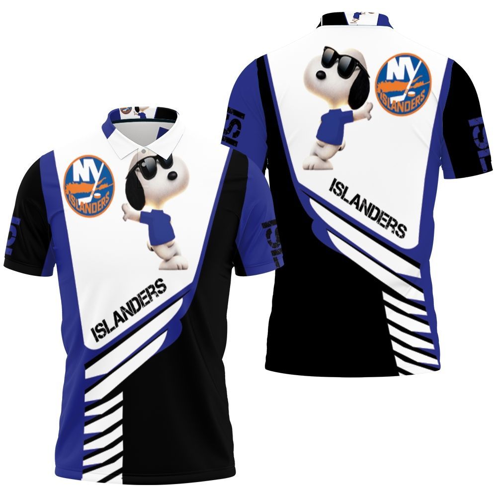 New York Islanders Snoopy For Fans 3D Polo Shirt