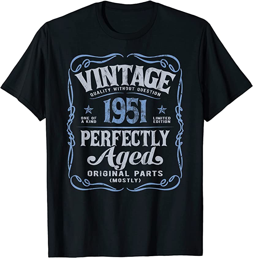 Vintage Made In 1951 Classic 70th Birthday T-Shirt