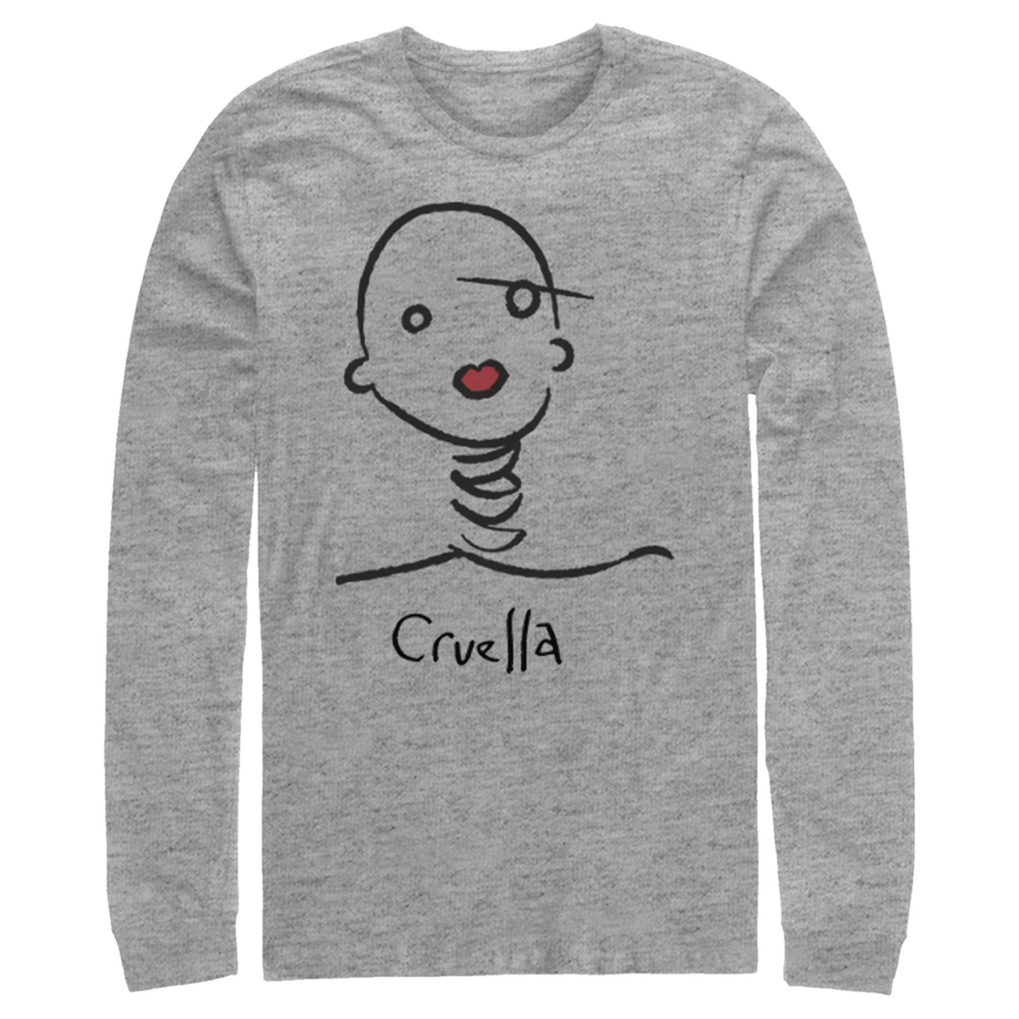 Cruella Men’S Abstract Doodle  Long Sleeve Shirt