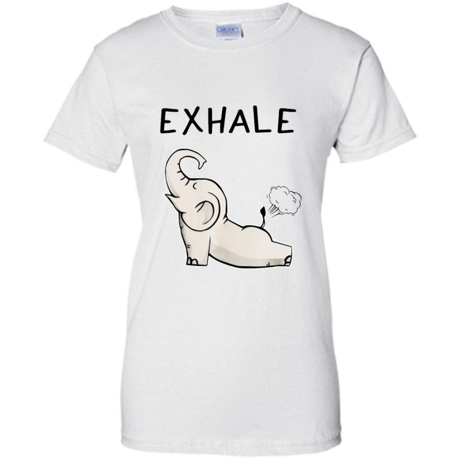 Yoga Elephant Exhale – Gildan Women Shirt