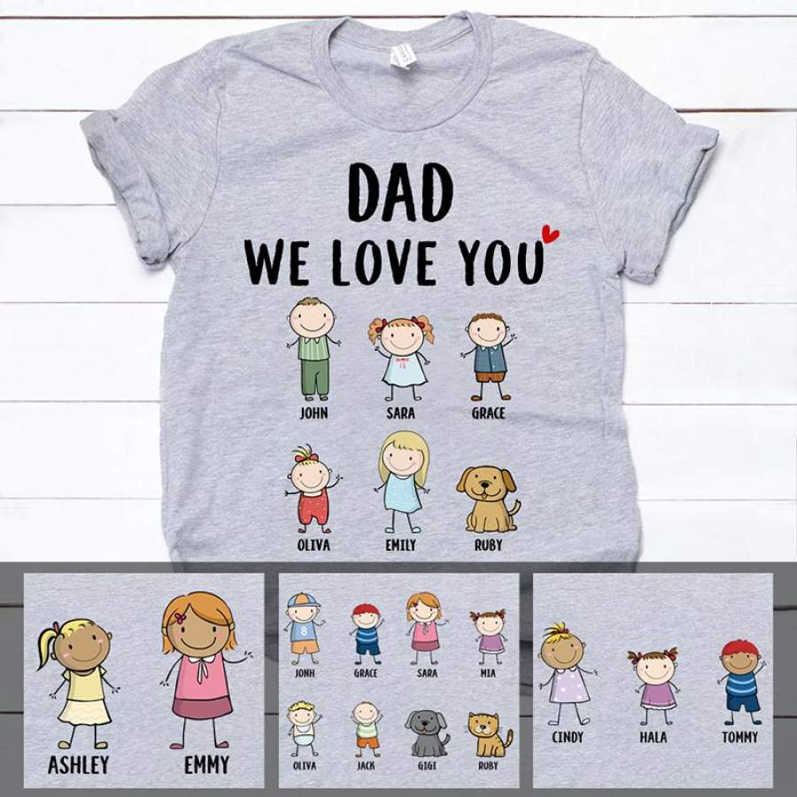 We Love You, Customized Titles, Custom Tee, Personalized Shirt, Funny Family gift