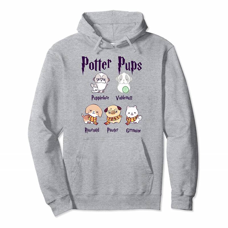 Potter Pups Cute Harry Pawter Puppy Dogs gift for Her Pullover Hoodie, T-Shirt, Sweatshirt, Tank Top, Racerback, Dolman