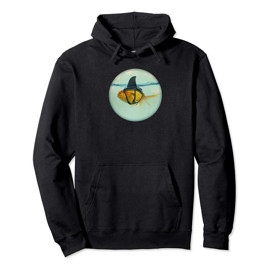 Cute Goldfish with a Shark Fin Fashion Premium Hoodie Premium Tee