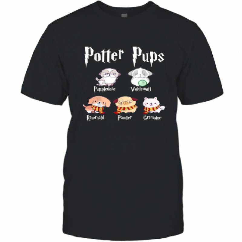 Potter Pups Harry Pawter Cute Puppy Dogs shirt T-Shirt