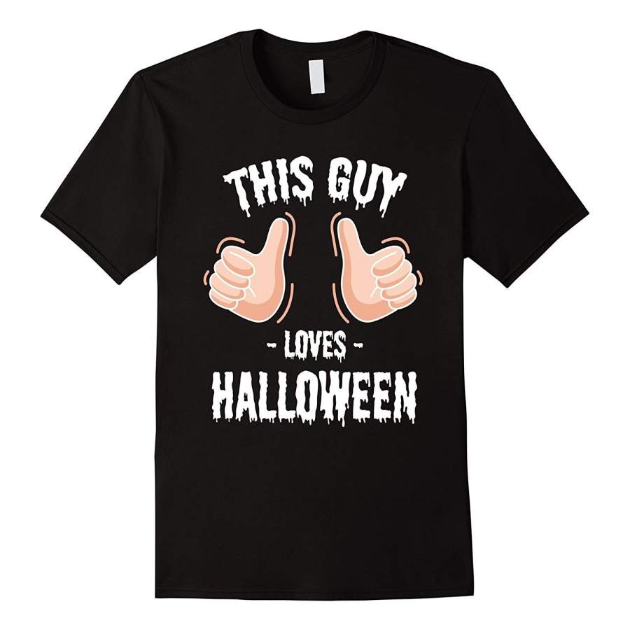 This Guy Loves Halloween Men T-Shirt Short Sleeve T-Shirt