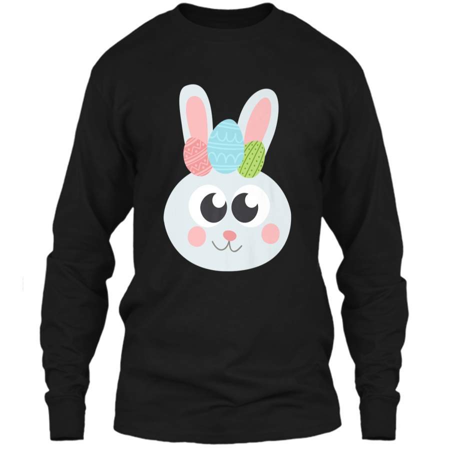 Cool Adorable Easter Bunny Face Costume Emojis Shirt Gift LS Ultra Cotton Tshirt