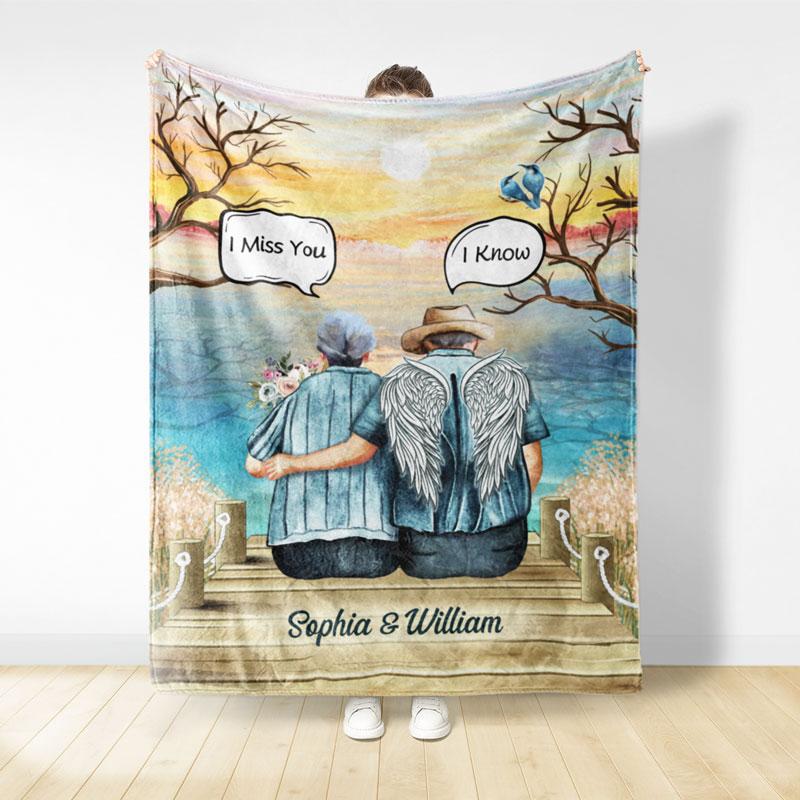 Still Talk About You Widow Old Couple Skin – Memorial Gift – Personalized Custom Blanket