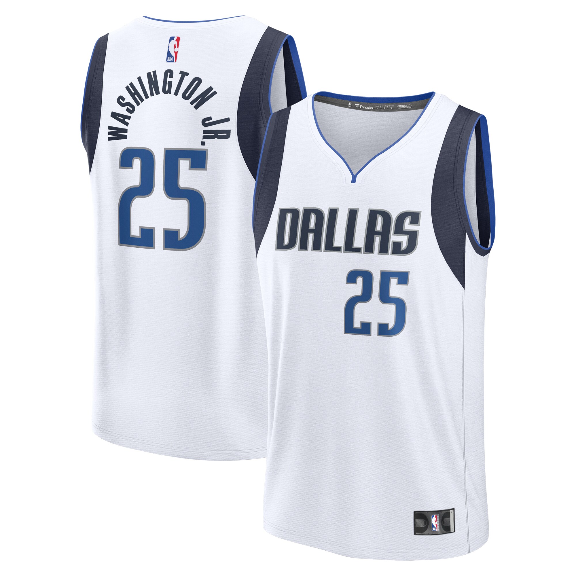 PJ Washington Jr. Dallas Mavericks Branded Youth Fast Break Player Jersey – Association Edition – White