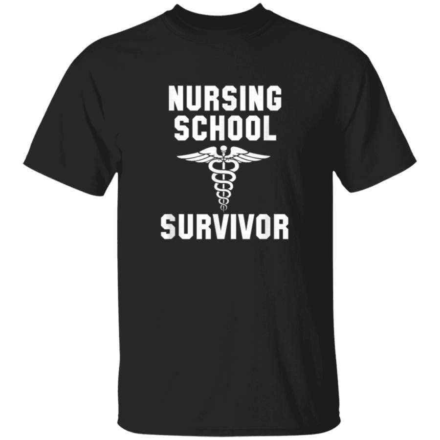 Nursing School Survivor TShirt  Grad gift Student Nurse RN