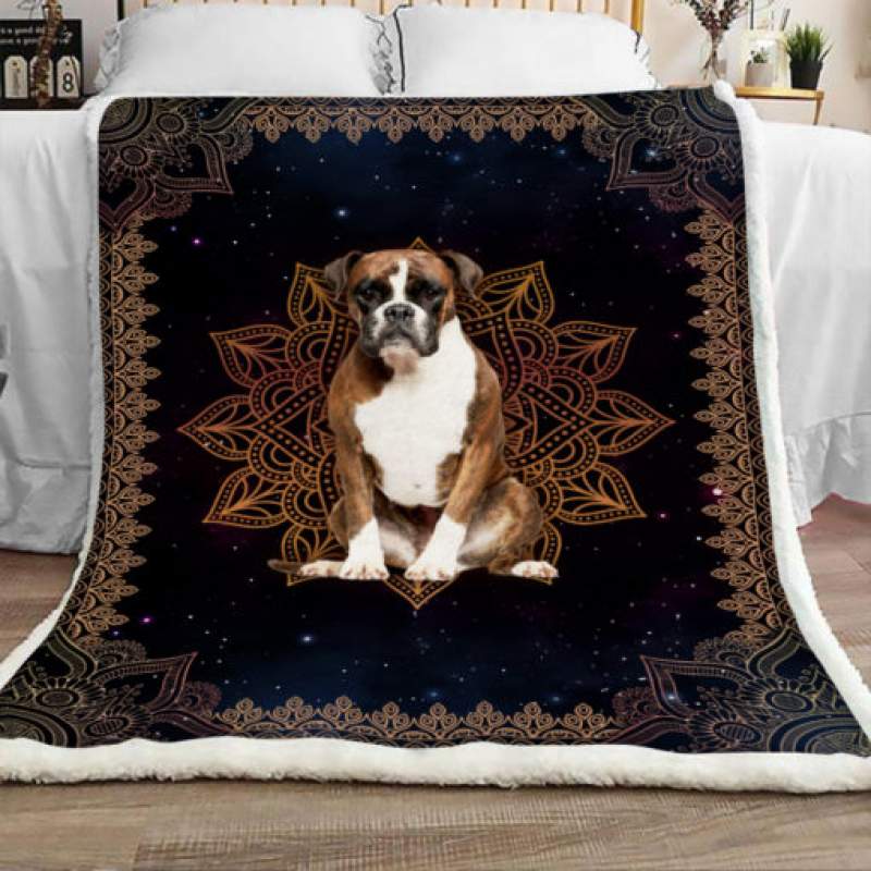 Boxer Dog Sherpa Blanket JR2201 67O56