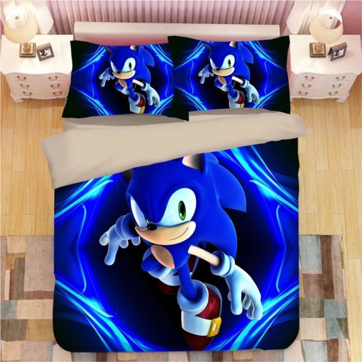 Sonic The Hedgehog 24 Duvet Cover Pillowcase Home Decor 3D Bedding Set 9313