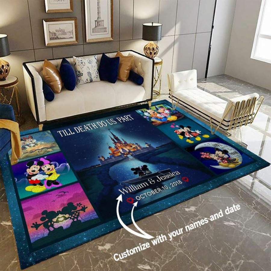 M1CKEY RUG - Customize with your names and anniversary day