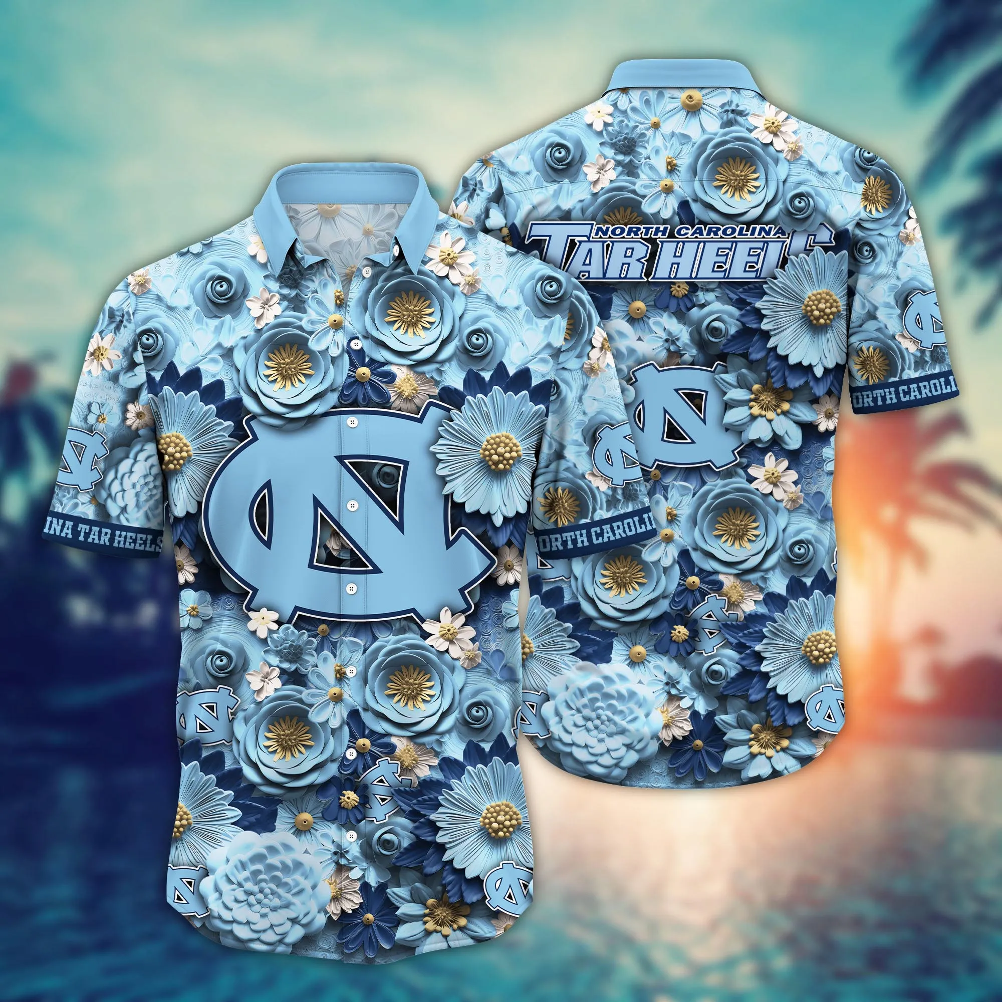 North Carolina Tar Heels NCCA Hawaiian Shirt Trending For This Summer Customize Shirt Any Team