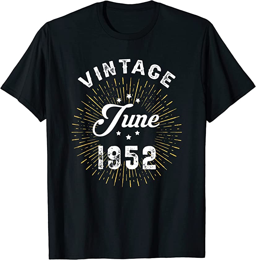 Vintage June 1952 69 Year Old 69 Awesome since 1952 T-Shirt