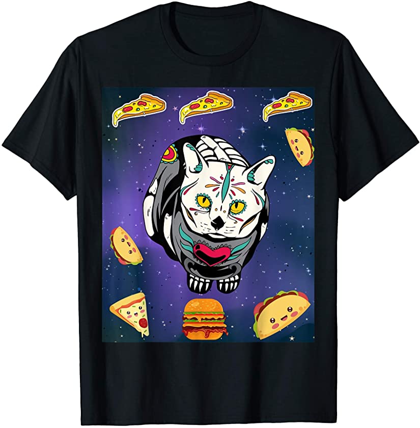 Astronaut Space Dead Cat Taco Pizza Burger Kitten Pet Animal T-Shirt