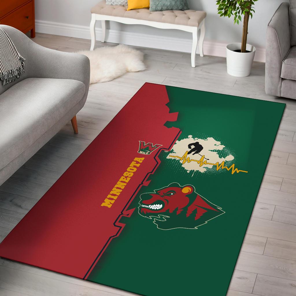 Minnesota Wild Hockey Area Rug Special Jersey A31