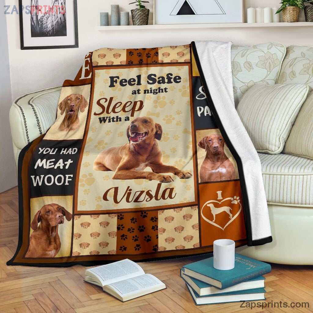 Mt 10 Feel Safe At Night Sleep With A Vizsla Blanket – Cool Gift Ideas