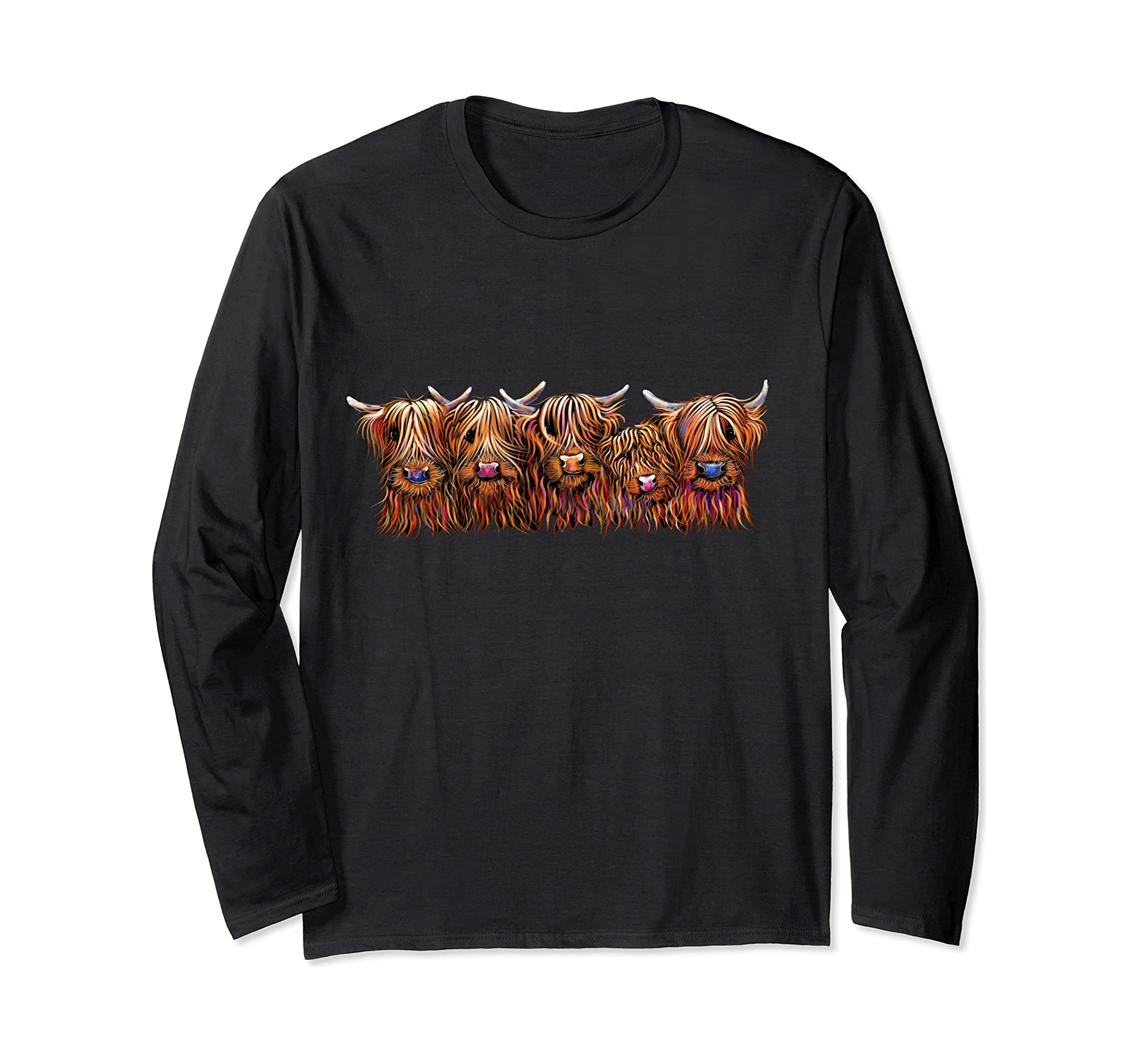 SCoTTISH HiGHLaND CoWS ‘ The HaiRY BuNCH oF Coos ‘ Long Sleeve T-Shirt