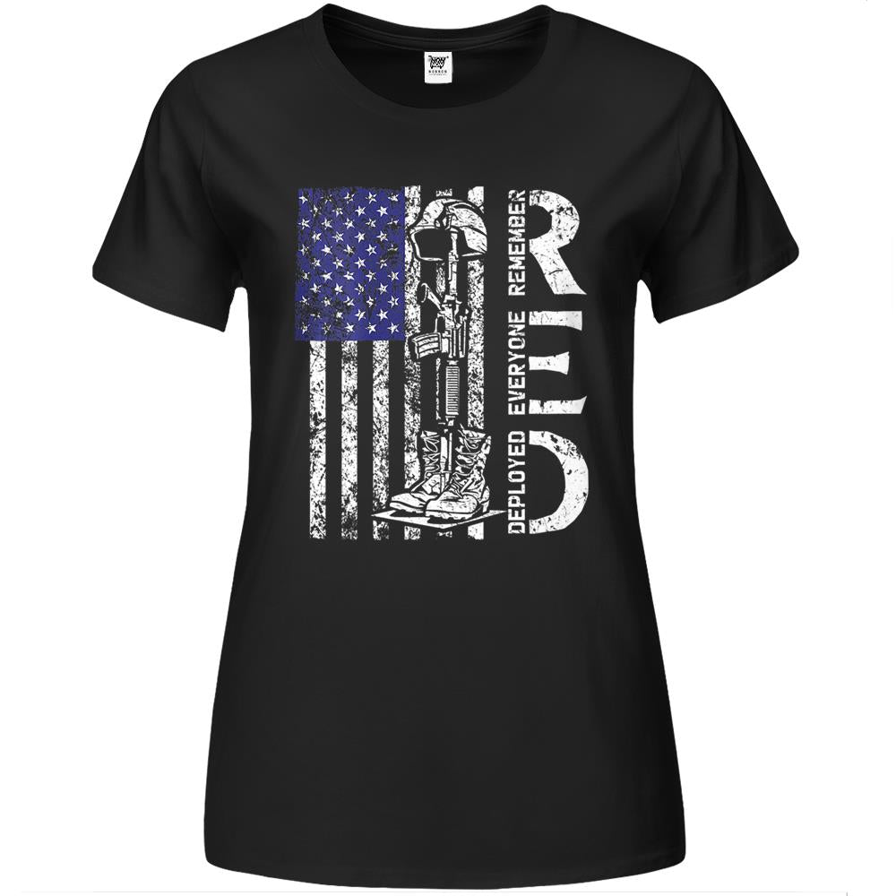 Womens Red Friday Remember Everyone Deployed Retro Us Army Military Premium Womens T Shirts