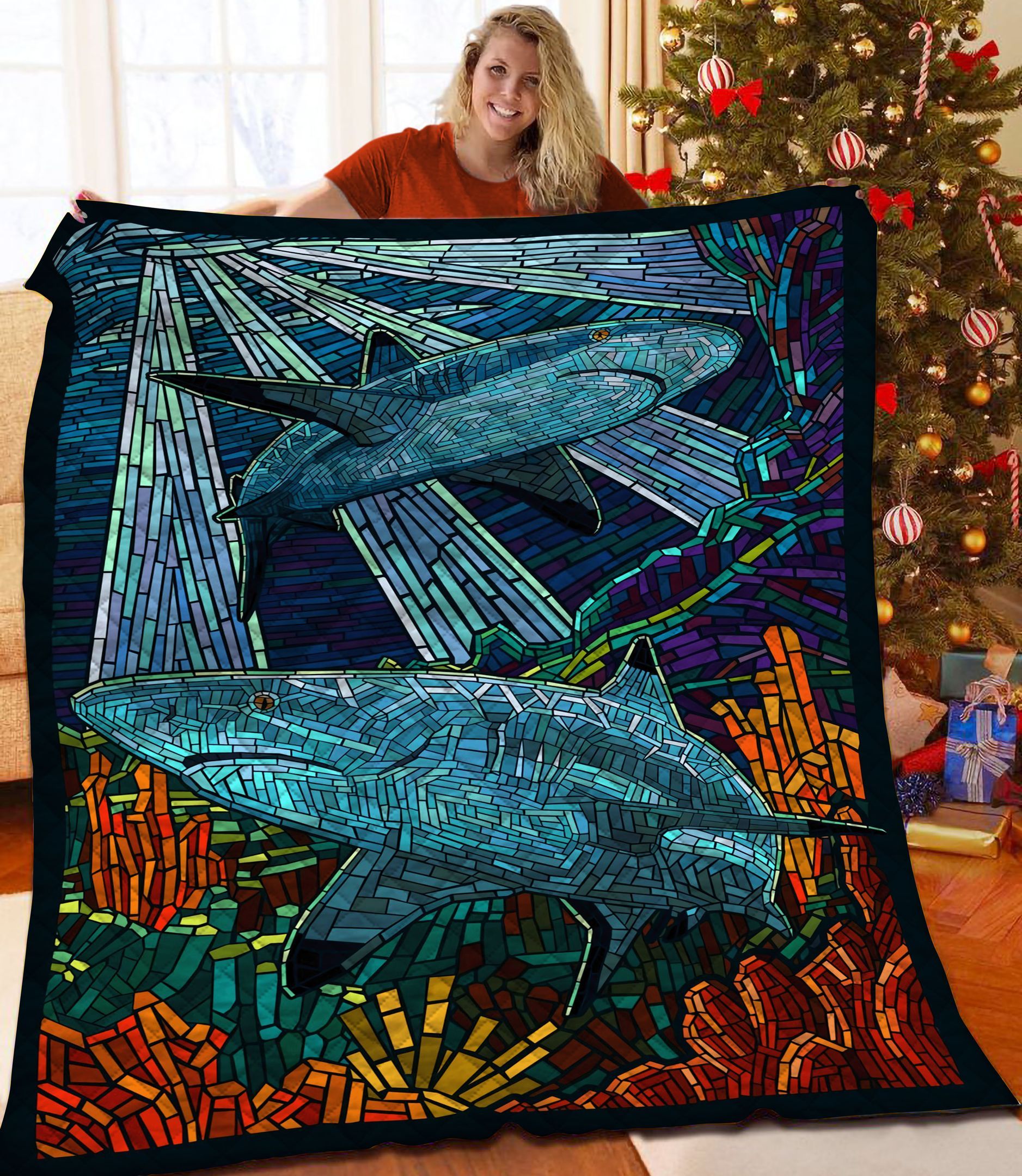 Shark Jfj12449 3D Customized Quilt Camli2707