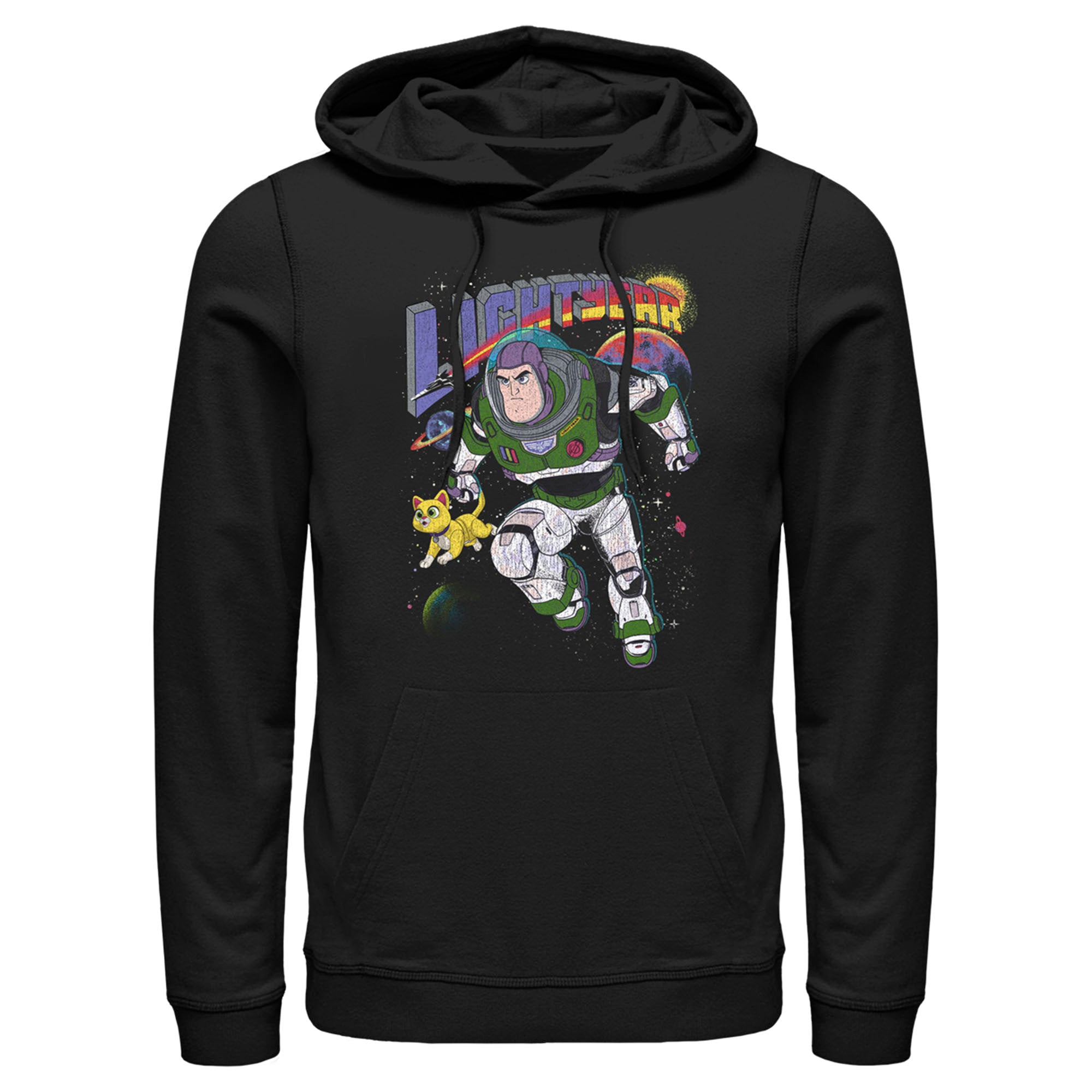 Men’S Lightyear Retro Distressed Buzz And Sox Pull Over Hoodie