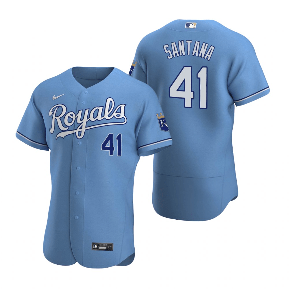 Carlos Santana Kansas City Royals Alternate Blue Baseball Player Jersey