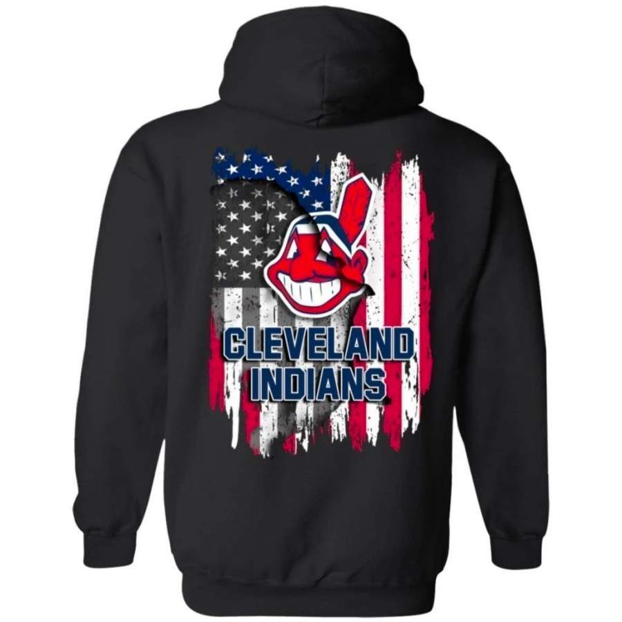 Cleveland Indians American Flag Hoodie Men Women Fan