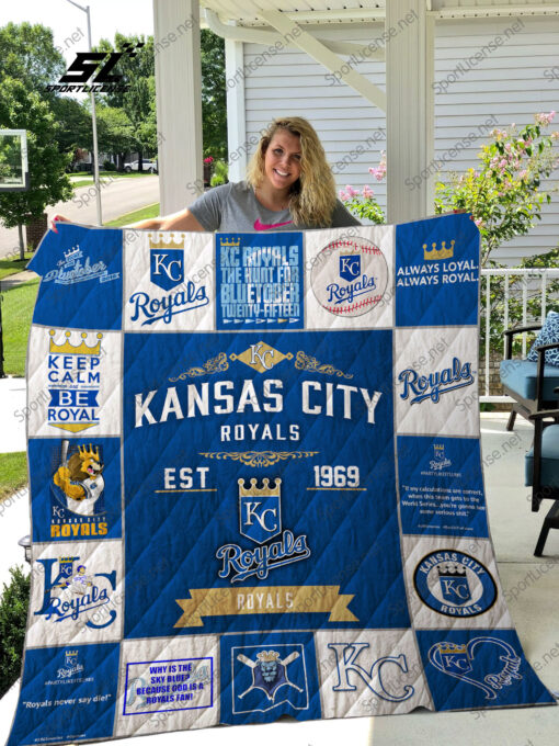 Kansas City Royals 5 Quilt Blanket Bh92