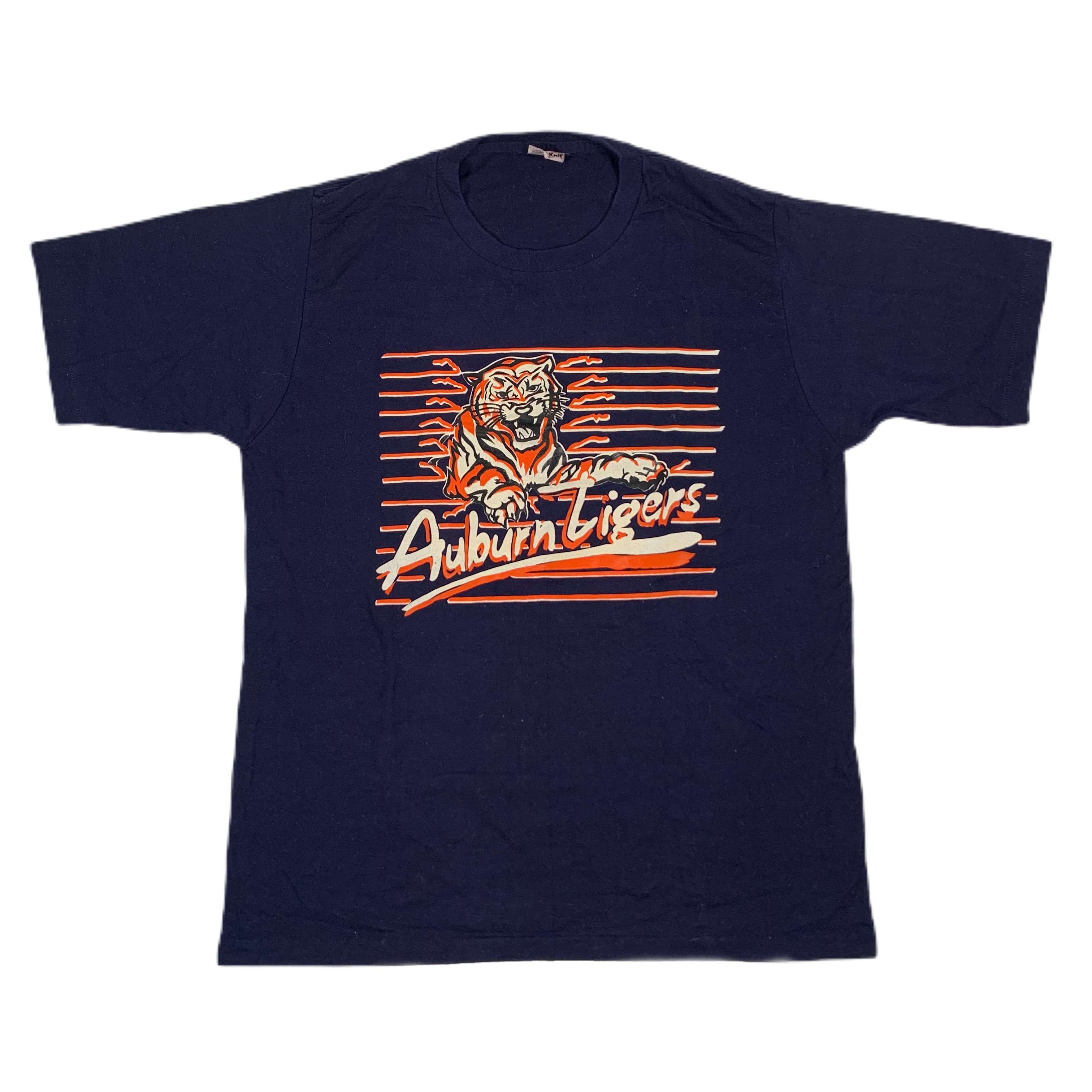 Vintage Auburn Tigers “Lines” Sand-Knit T-Shirt