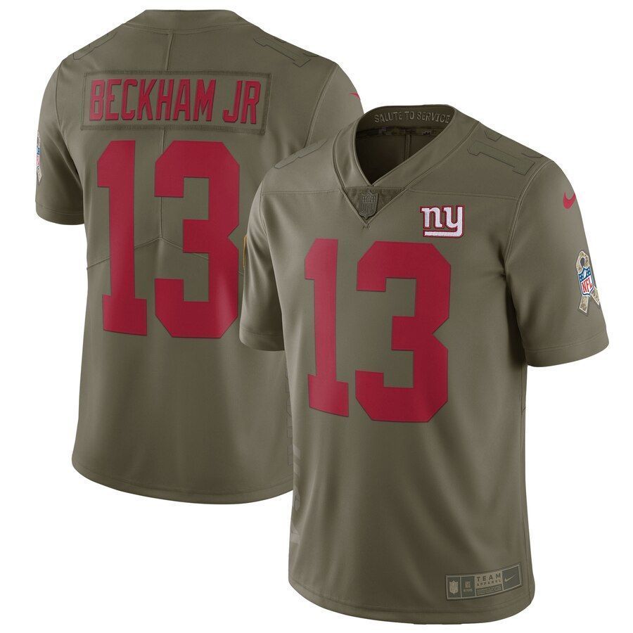 Odell Beckham Jr New York Giants Salute To Service Limited Jersey Olive 2019